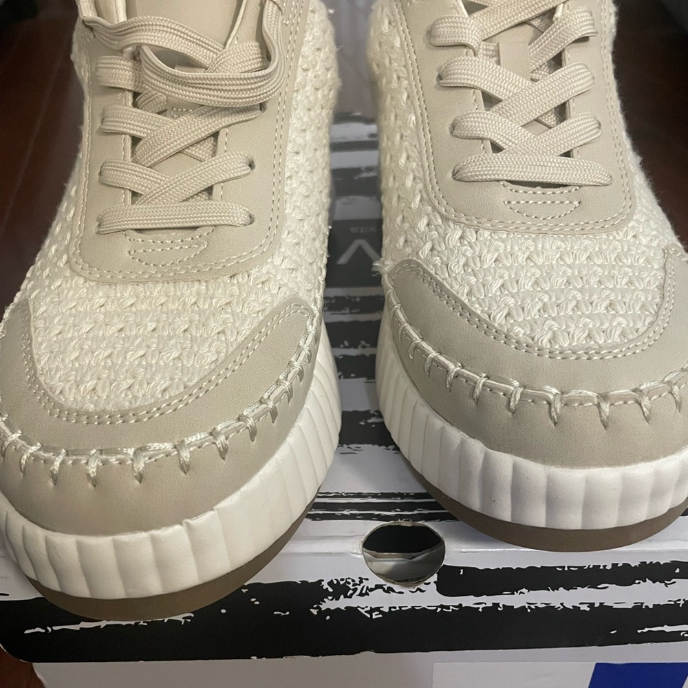 Dolce Vita Beige and White Sneakers